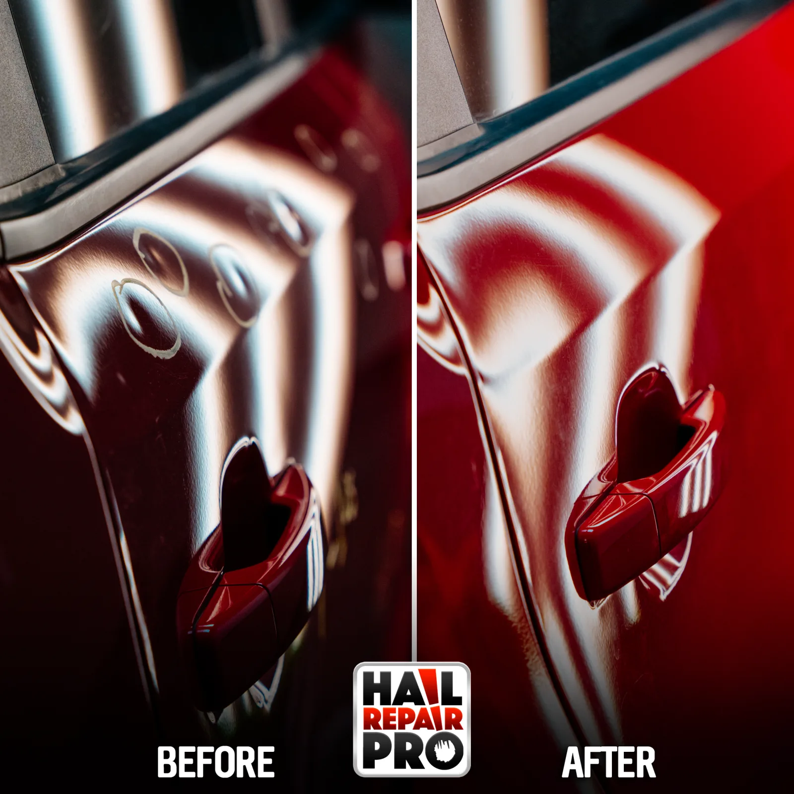 Kia Soul paintless dent repair before and after, second view — Lubbock, TX