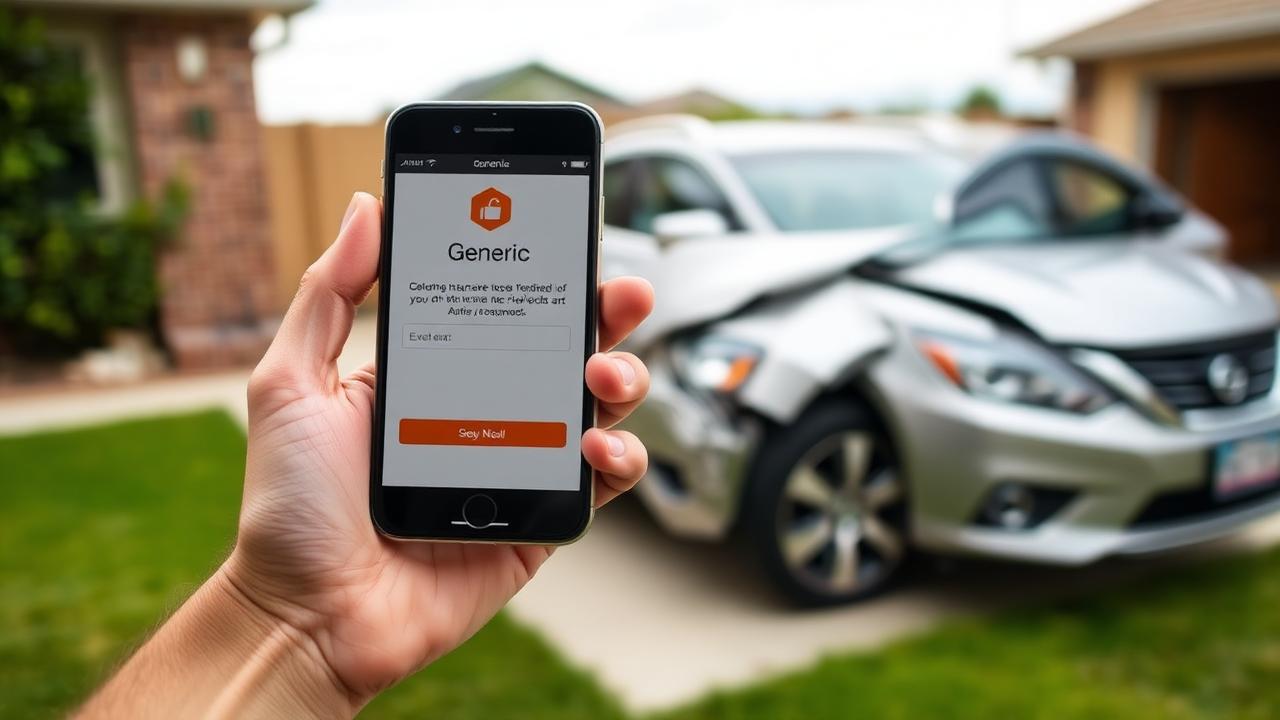 Progressive insurance hail claim photo estimate on a phone in Lubbock TX