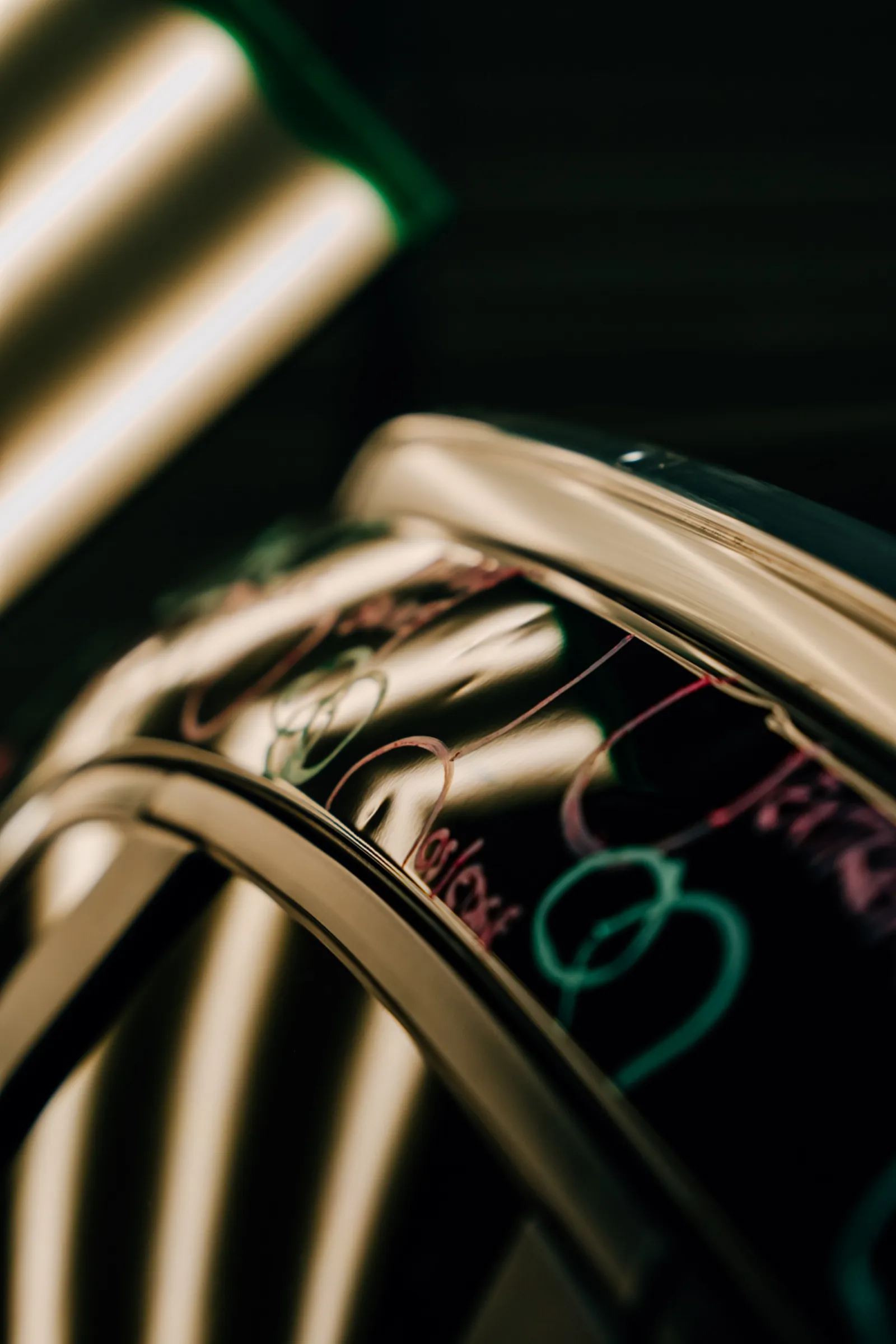 Close-up door dent reflection inspection at Hail Repair Pro Lubbock TX paintless dent repair shop